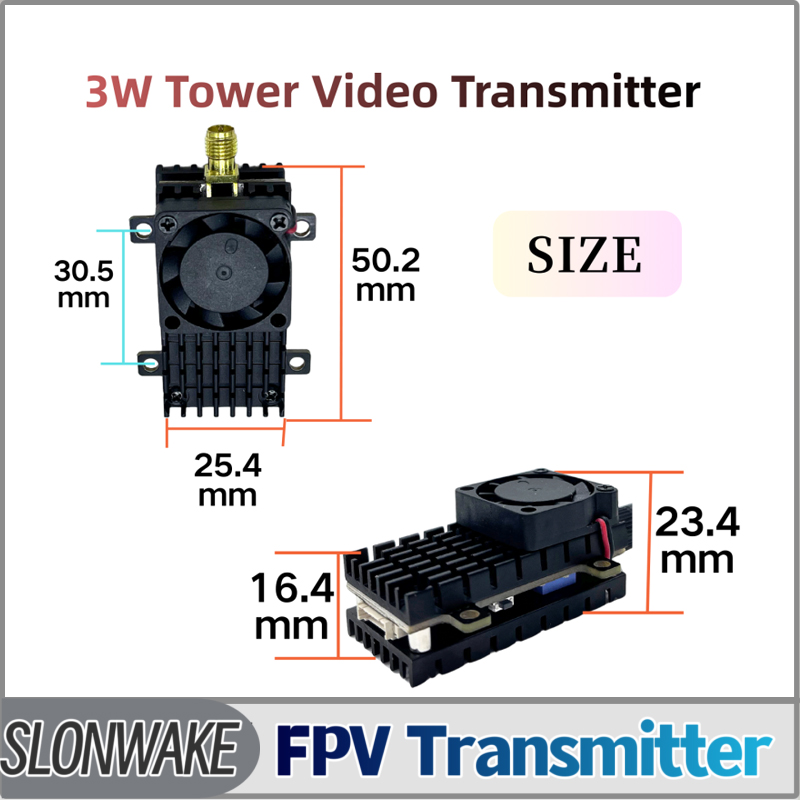 Drone Transmitter - SLONWAKE 5.8G 3000mW Simulação VTX FPV